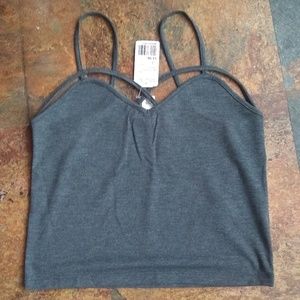 4/$30 F21 🆕WT** grey crop tank top size L